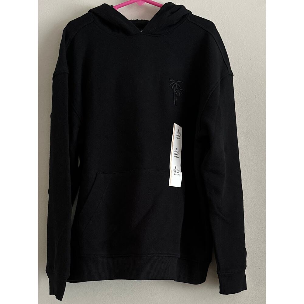 Cat & Jack Palm Tree Black Hoodie Kids S (6/7) NWT